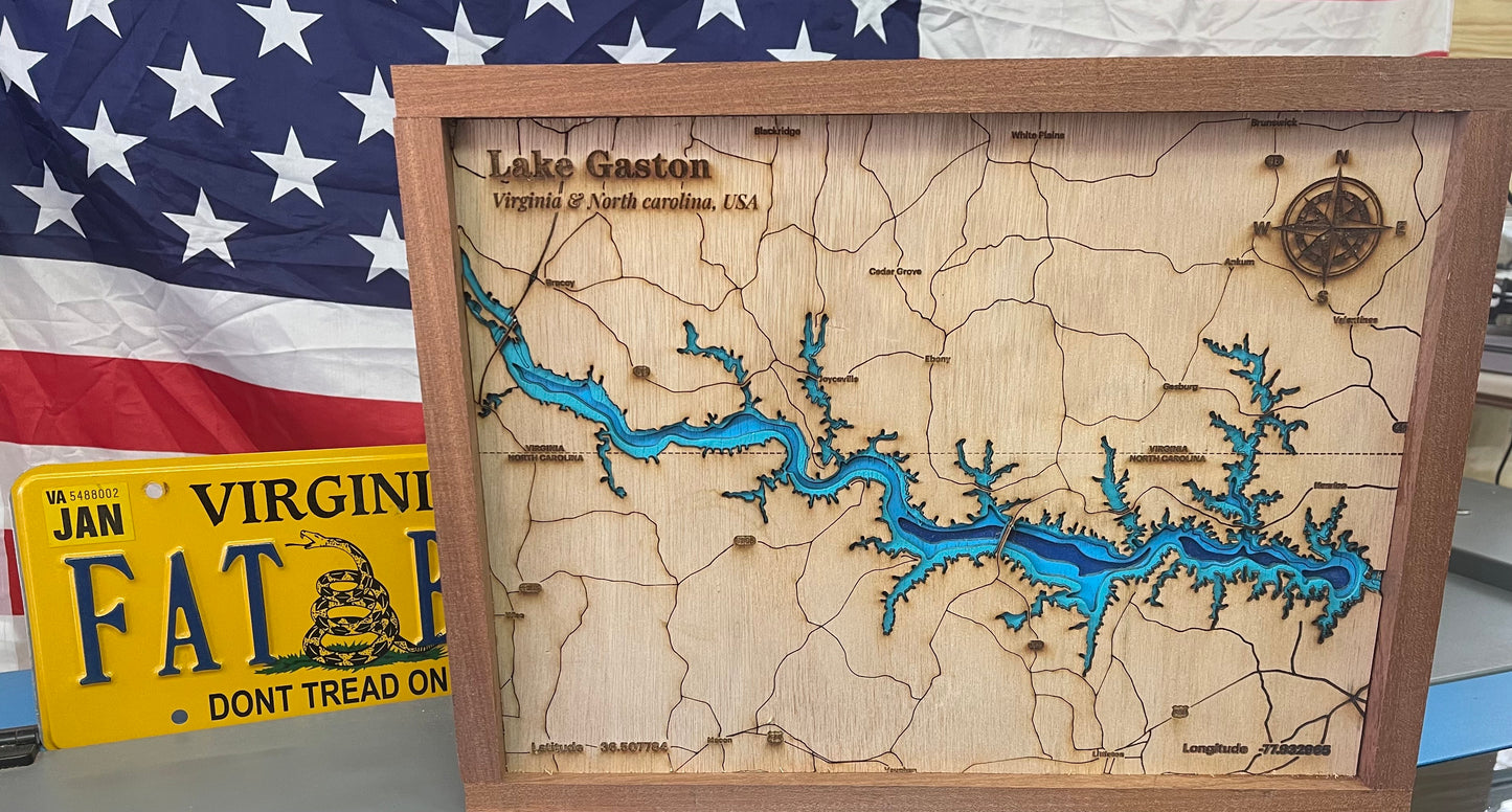 Lake Gaston Depth Map